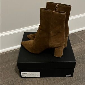 J. Crew Brown Heeled Suede Boots
